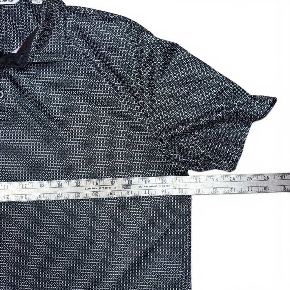 Black Clover Live Lucky 2 lot Mens Large Black White Geometric Golf Polo Shirt L - Picture 11 of 15